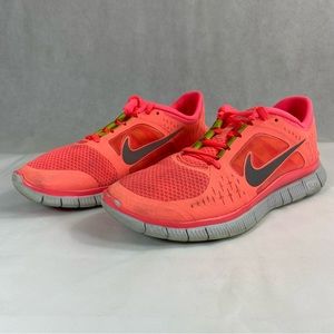 Women's Nike Free Run+ 3 'Hot Punch Reflect Silver' size 8.5